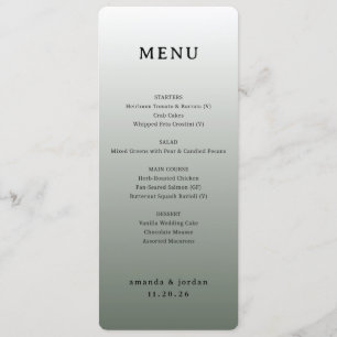 Elegant Grayscale Serif Menu