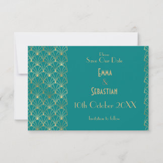 Elegant Great Gatsby Art Deco Save the Dates Save  Date
