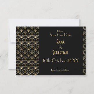 Elegant Great Gatsby Art Deco Save the Dates Save The Date