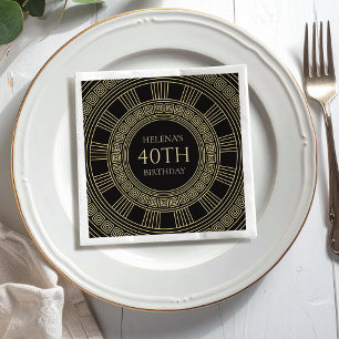 Elegant Greek Birthday Party Napkin