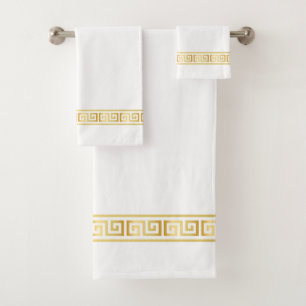 Elegant greek pattern Bath Towel Set