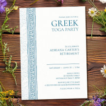 Elegant Greek Retirement Party in blue