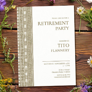 Elegant Greek retirement party Invitation