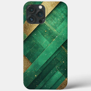 Elegant Green Abstract Background With Glittering iPhone 13 Pro Max Case