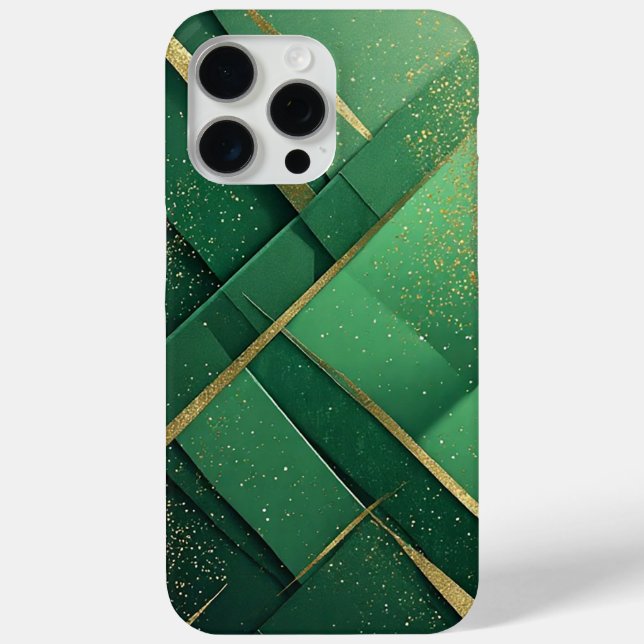 Elegant Green Abstract Background With Glittering Case-Mate iPhone Case (Back)