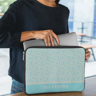Elegant Green Abstract Laptop Sleeve