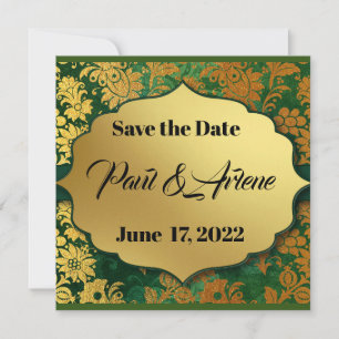 Elegant Green and Gold  Card