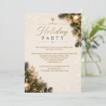 Elegant Green and Gold Corporate Holiday Party | Invitation | Zazzle