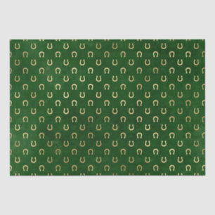 Elegant Green and Gold Horse Shoe St Patrick's Day Tissue Paper