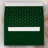 Elegant Green and Gold Polka Dots