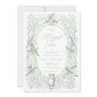 Elegant Green Birds Bridal Shower