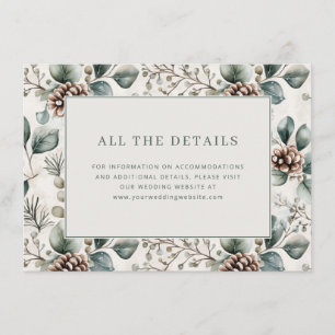 Elegant Green Botanical Enclosure Card