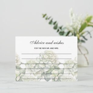 Elegant green botanical watercolor advice  card