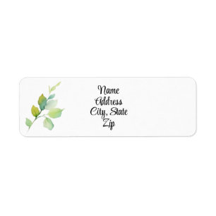 Elegant green botanical watercolor wildflowers 