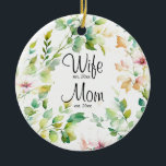 Elegant green botanical watercolor wildflowers  ceramic tree decoration<br><div class="desc">Elegant botanical watercolor wildflowers greenery - Great gift for a new Mum! To get started changing names and event details, click on "Personalise this template" and edit the wording in the template boxes. To access the more advanced editing tools, scroll down to "Click to customise further". Once you are in...</div>