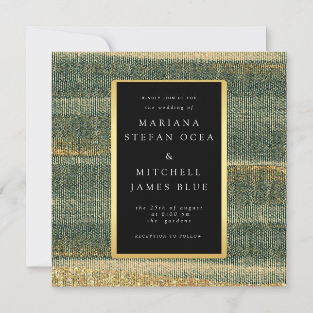 Elegant Green Brush with gold and black  (Front)