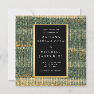 Elegant Green Brush with gold and black 