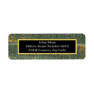 Elegant Green Brush with gold and black  