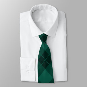 Elegant Green Buffalo Plaid Pattern Tie