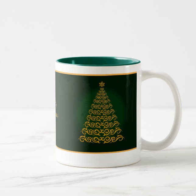 Elegant  Green  Christmas Tree Mug (Right)