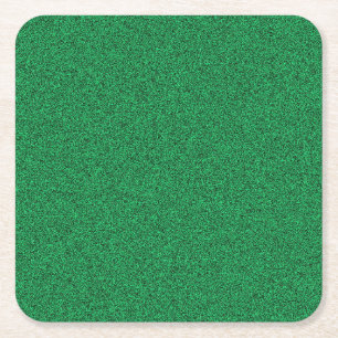 Elegant Green Colour Blank Template Custom Square Paper Coaster