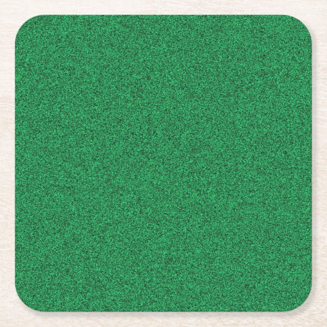Elegant Green Colour Blank Template Custom Square Paper Coaster (Front)