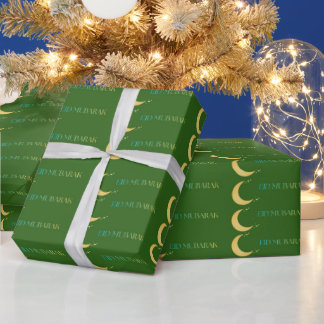 Elegant Green Eid Wrapping Paper