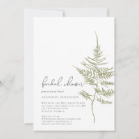 Elegant Green Fern Floral Bridal Shower