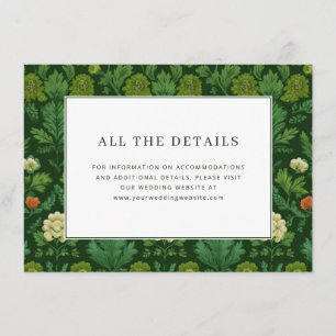 Elegant Green Floral Botanical Enclosure Card
