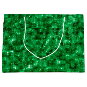Elegant Green Foil Large Gift Bag