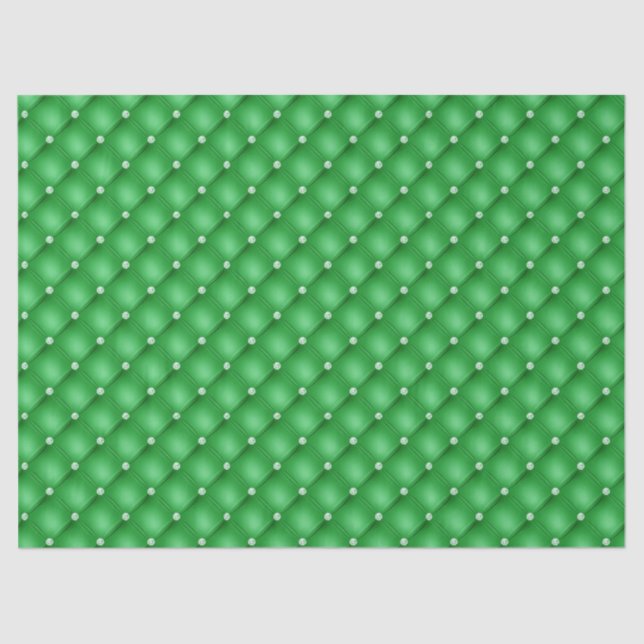 Elegant Green Foil Tissue Paper (Front)