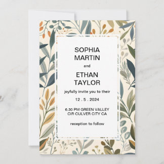 Elegant Green Foliage Card for Special Occasions 