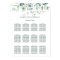Elegant Green Foliage Wedding Seating chart