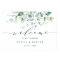Elegant Green Foliage Wedding Welcome Sign