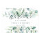 Elegant Green Foliage Wedding Welcome Sign