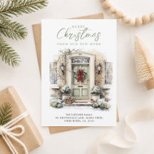 Elegant Green Front Door New Home Christmas
