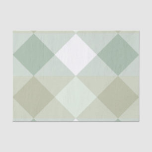 Elegant Green Geometric Diamond Pattern Decoupage Tissue Paper
