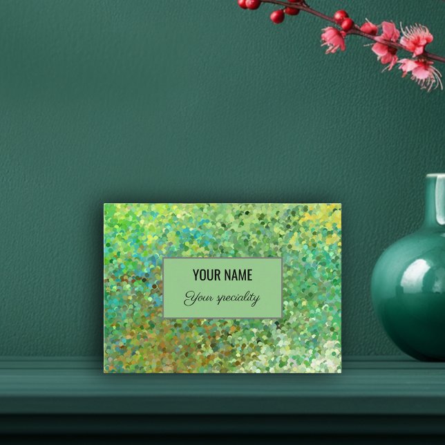 Elegant green glitter business card (Elegant green glitter business card)