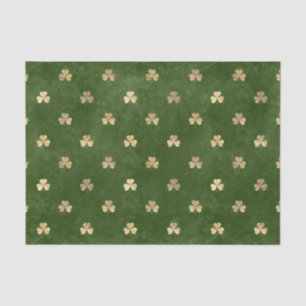 Elegant Green Gold Shamrock Tissue Paper