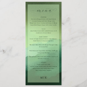Elegant Green Gradient Menu
