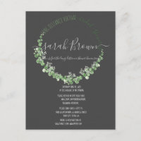 ELEGANT GREEN & GREY FOLIAGE VIRTUAL BRIDAL SHOWER