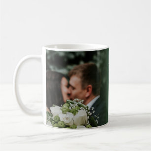 Elegant Green kiss Save the Date Coffee Mug