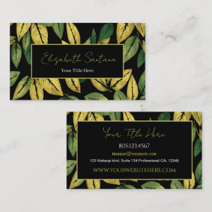 Elegant Green Leaf Business Card