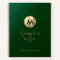 Elegant Green Leather Gold Monogram