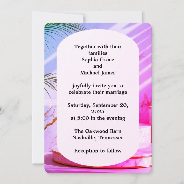 Elegant Green Leaves Nature Design | Minimal Botan Invitation (Front)