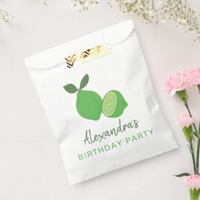 Elegant Green Lime Party Favour Bags (Sealed)