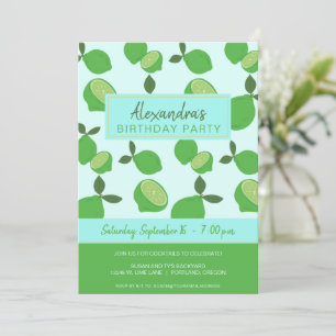 Elegant Green Lime Party Invitation
