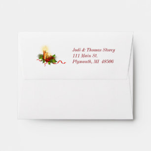 Elegant green lined Christmas Envelope