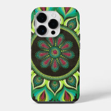 Elegant Green Mandala | Bohemian Zen Minimalist