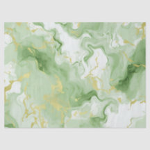 Elegant Green Marble Faux Gold Glitter Effect 0